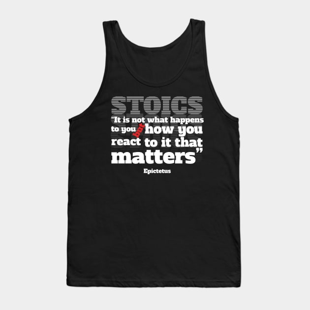 Stoic quote by Epictetus Tank Top by emma17